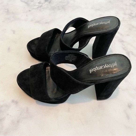 Jeffrey Campbell Adriana Suede Platform Mules - Picture 2 of 10